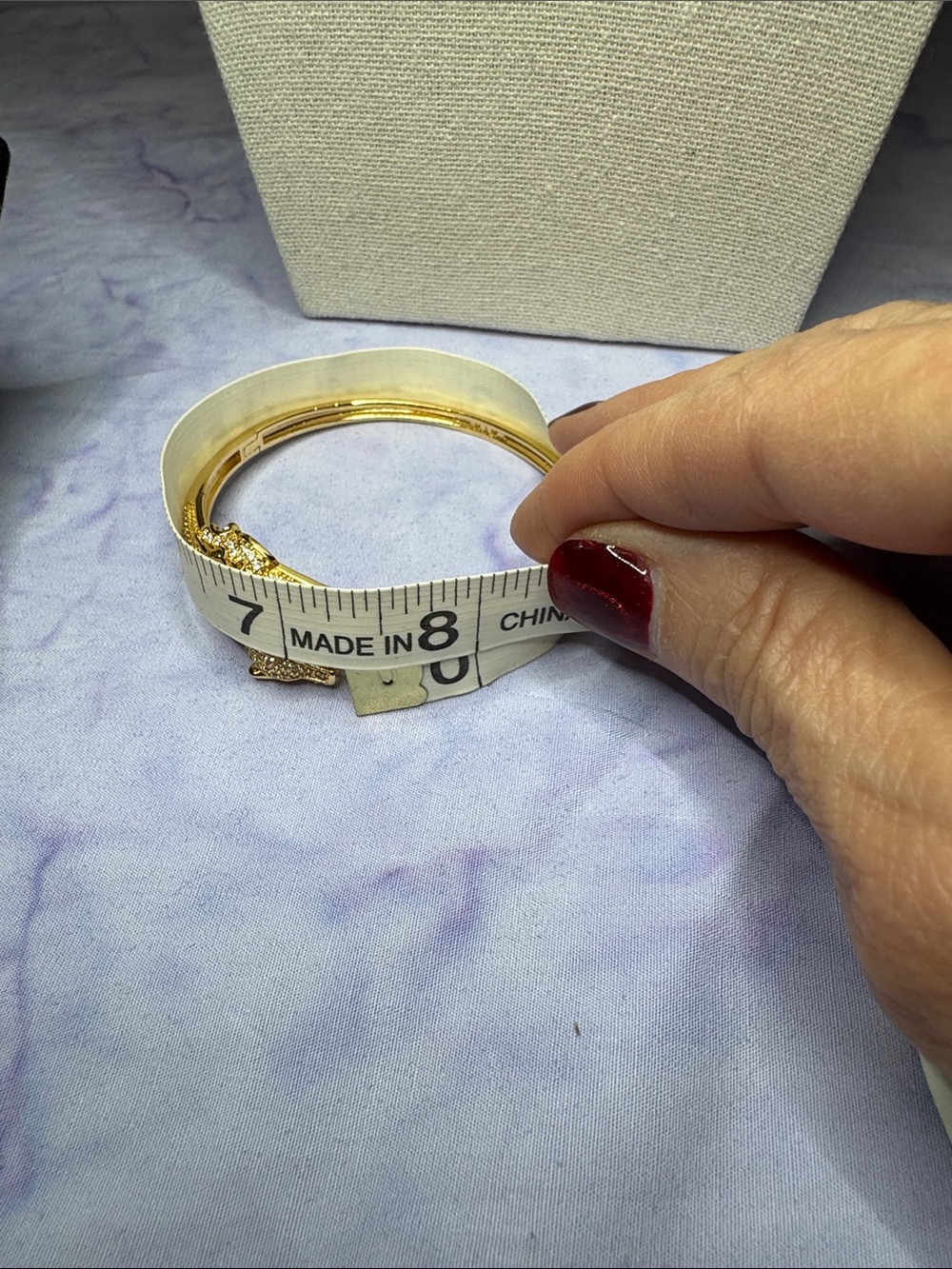 Gold Crystal Panther Head Cuff Bracelet NWOT - Picture 7 of 7